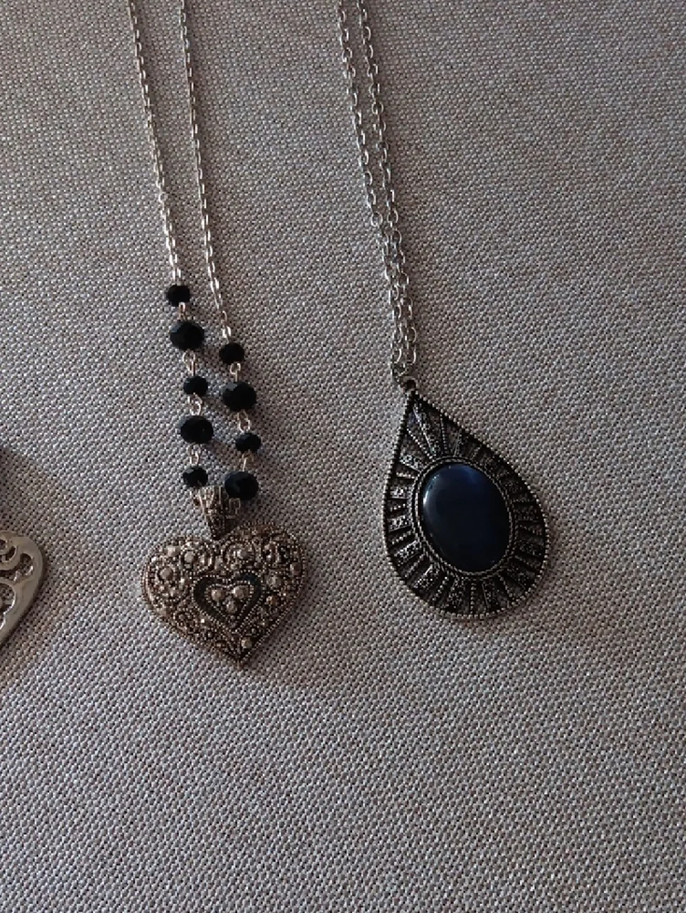 Paparazzi Silver-Tone Heart & Teardrop Pendant Necklace Set - Picture 4 of 5